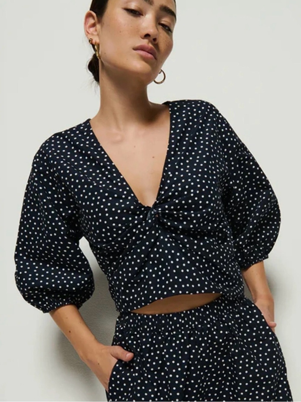 Nation Ltd Celeste Top Cabana Polka Dot size M
